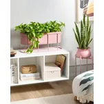 Květináč na stojanu kovový růžový železo 53 x 26 x 71 cm vnitřní i venkovní Beliani