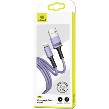 Datový kabel Kabel Usams USB - Apple Lightning 1 m fialový