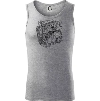 Motor Zetor Z 1006 - Tílko pánské Core - L ( Tmavě šedý melír )