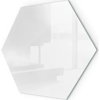 Obraz Tvrzená skleněná dekorativní krytka pod Kamna Barva Bílá h40