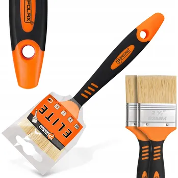 Malířský štětec 2x PLOCHÝ ŠTĚTEC 63 mm NA BARVY, LAKY A VODOU ŘEDITELNÉ NÁTĚRY Univerzální Z1-P