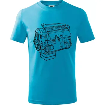 Motor T912 V3S - Tričko dětské bavlněné - 104-110cm / 3-4 roky ( Světlý tyrkys )