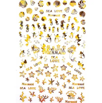 Samolepky na nehty - Mořské zlaté