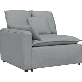 Pohovka Modulární područka k modulární pohovce s polštáři, světle šedá