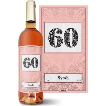 Víno Sablio Růžové víno k 60. narozeninám: 0,75 l
