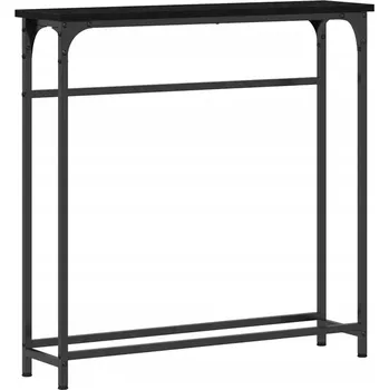 Konferenční stolek Černý dub konzolový stolek 75 x 19,5 x 75 cm, industriální styl