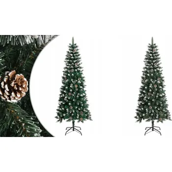 Vánoční stromek Zelený umělý vánoční stromek se stojanem, PVC, 210 cm