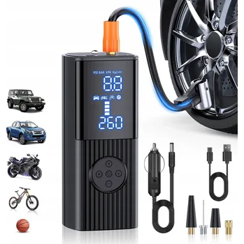pumpička KOMPRESOR AKUMULÁTOROVÝ AUTO MOTO PNEUMATICKÝ 9000mAh 150PSI