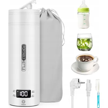 Rychlovarná konvice MINI ELEKTRICKÁ KONVICE 0,5 L 300W 4 NASTAVENÍ TEPLOTY S HRNÍČKEM OCEL