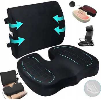 Polštář ORTOPEDICKÝ POLŠTÁŘ NA SEDADLO BEDERNÍ PRO ŽIDLI KŘESLO DO AUTA