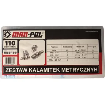 Mazací hlavice (metrický závit), sada 110ks MAR-POL M66499