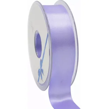 Stuha Oboustranná saténová stuha 25 mm x 25 m levandulová