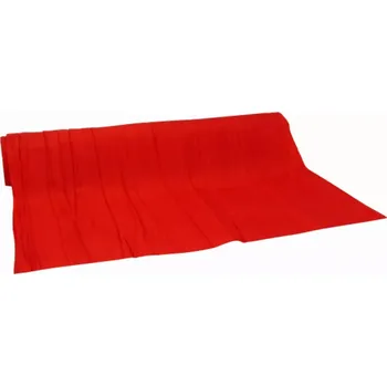 Vánoční dekorace Taftový mačkaný běhoun 280 mm x 2,5 m červená