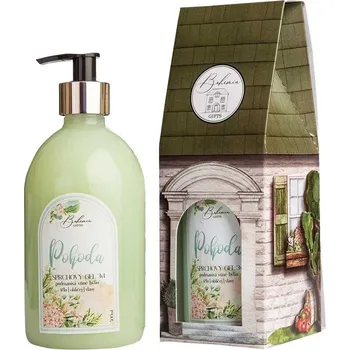 Koupelová kosmetika Sprchový gel 3v1 s konopným olejem v papírové krabičce ve tvaru domečku.