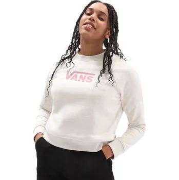 Dámské oblečení vans Dámská mikina flying v ft boxy crew oatmeal heather/mesa rose