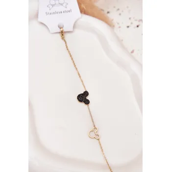 Dámská halenka Náramek ze nerezové oceli Myška Mickey Zlato univerzální