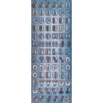samolepka Junior Nálepky embosované EDS 772 - Abeceda jeans
