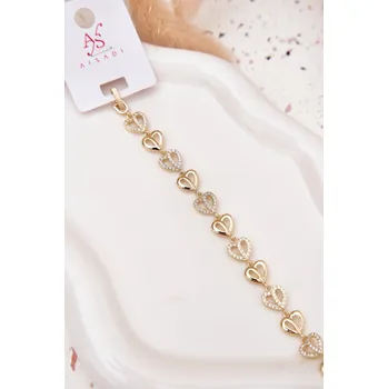 Dámská halenka Náramek ze chirurgické oceli se zirkony zlatý univerzální