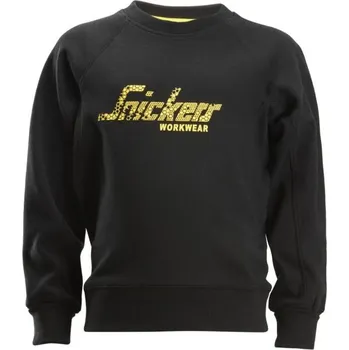 Chlapecká mikina Snickers Workwear | Mikina s logem dětská - Černá / 146/152 / 146 cm/10 let / černá