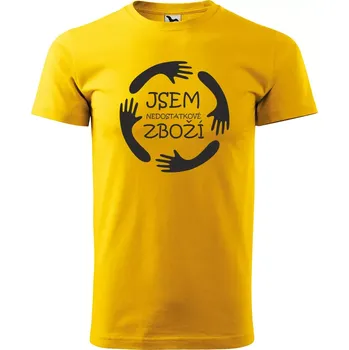 Sablio Tričko s potiskem Jsem nedostatkové zboží - žluté L