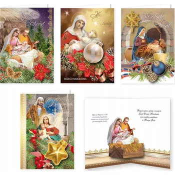 Exkluzivní vánoční přání s obálkou - pohlednice s náboženským motivem - Veselé Vánoce