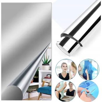 Zrcadlo FÓLIE ZRCADLOVÁ SAMOLEPICÍ EFEKT ZRCADLA SILNÝ VODĚODOLNÝ 58 X 150 CM