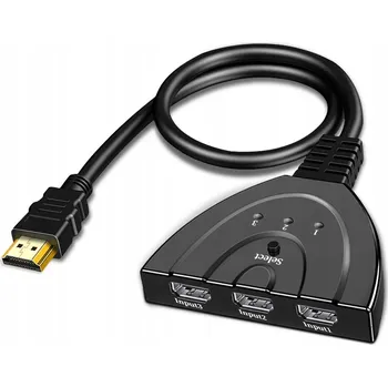 Hi-Fi komponenty HDMI PŘEPÍNAČ 4K QGECEN HDMI ROZDĚLOVAČ 3 do 1, 3-PORT FULL HD 1080P 3D