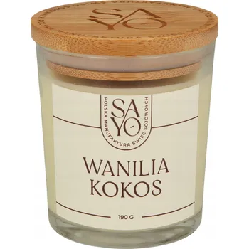Svíčka Sójová vonná svíčka Vanilka Kokos Sayo