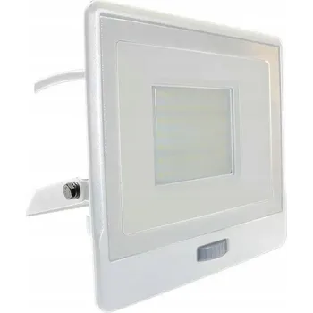 LED Projektor V-TAC 50W SAMSUNG ČIP s Pohybovým Senzorem, Bílý, Kabel 1M VT-158S