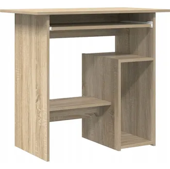 Psací stůl z dřevotřísky s policí, dub sonoma, 80x45x74 cm