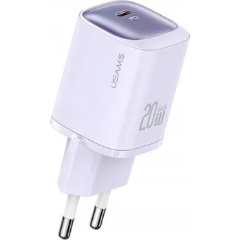 USAMS Síťová nabíječka CC248 20W GaN USB-C Rychlé nabíjení HC Series fialová/purpurová