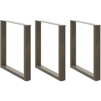 Stolová podnož Nohy konferenčního stolku, 3 ks , přírodní ocel , 80x(72-73) cm