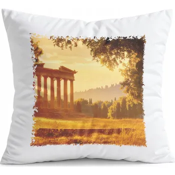 Polštář POLŠTÁŘ BÍLÝ DÁREK – ŘECKO, PAMÁTKA, KRÁSNÉ VÝHLEDY