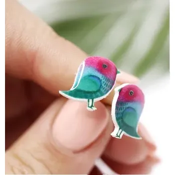 Náušnice Náušnice Čížek duhový pecky - kokino