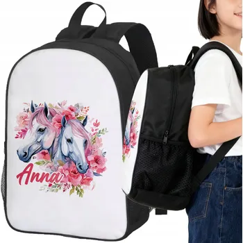 ŠKOLNÍ BATOH SE JMÉNEM DÍTĚTE DO ŠKOLY KŮŇ KONÍK JEDNOROŽEC PONÍK DÁREK