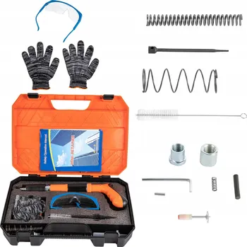 Hřebík MINI RUČNÍ OCELOVÁ PISTOLE NA HŘEBÍKY SE 100 HŘEBÍKY A KUFRÍKEM