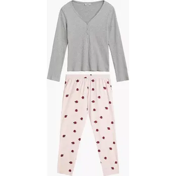 Dámské pyžamo Atlantic dámské pyžamo bavlna šedé, velikost L