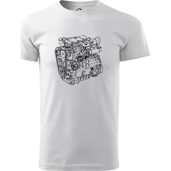 Pánské tričko Motor Zetor Z 1006 - Triko extra velké (5-8XL) - 7XL ( Bílá )