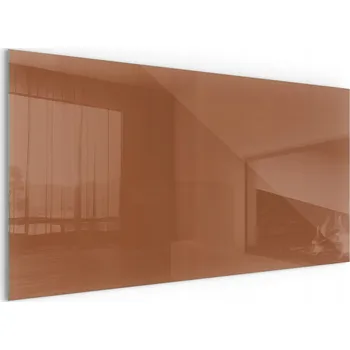 Krbová kamna Sklo s potiskem Tvrzené Skleněná Deska Pod Kamna Krb Hnědá Barva 120x60