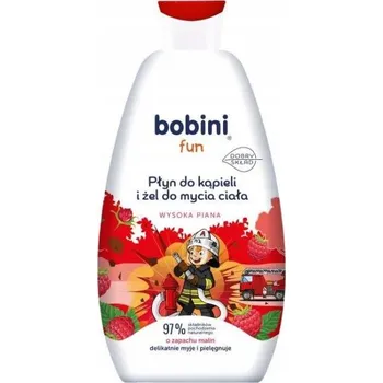 Koupelová pěna Pěna do koupele Bobini Fun 2v1 s vůní malin 500 ml