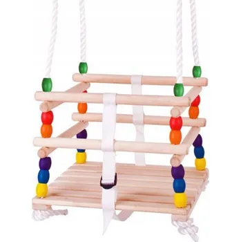 Dřevěná hračka Kbelíková houpačka Bigjigs Toys 30 x 112 x 2,5 cm