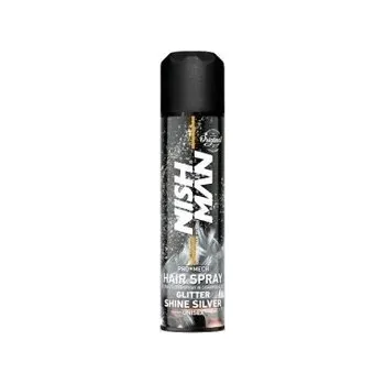 Stylingový přípravek NISHMAN COLOR Spray na vlasy 150 ml GLITTER SILVER - Stříbrný třpyt