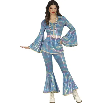 Karnevalový kostým Dámský kostým Disco, modrý - L