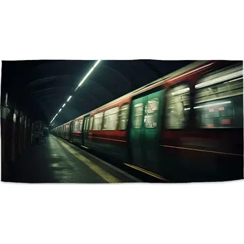 Osuška Sablio Ručník Metro v tmavé stanici - 50x100 cm