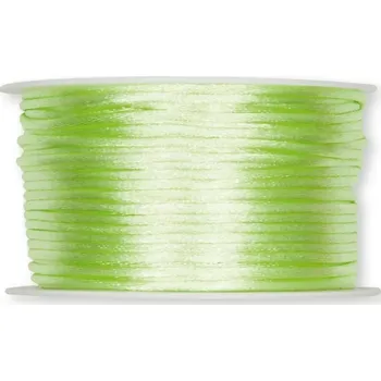 Svatební dekorace Saténový provázek zelený 2mm x 50m