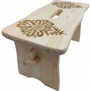 Stolička Dřevěná židle v horském stylu s motivem parzenice, stolička, štokrle, taburet – Borovice