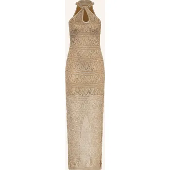 Dámské šaty Guess Dámské Pletené Šaty Cynthia S Flitry, béžová, 34