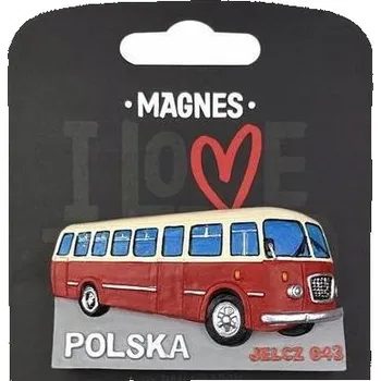 Obraz Magnet suvenýr z Polska - autobus - JELCZ 043 - okurka
