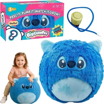 plyšák VELKÝ PLYŠOVÝ MÍČ ZVÍŘÁTKO 45 CM NAFUKOVACÍ PLYŠOVÁ HRAČKA MEDVÍDEK + PUMPIČKA