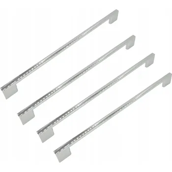 Nábytkové kování 4 x Nábytková úchytka stříbrná chrom 256 mm kovová úchytka pro kuchyňský nábytek